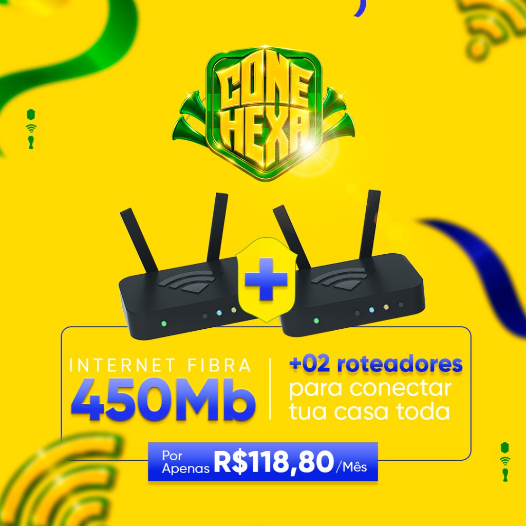 ConeHexa com 2 Roteadores